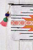 Aztec Ikat Tapestry Artisan Tassel Pouch