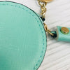 Embellish Embossed Faux Leather Keychain Zipper Pouch with Tassel | FREE SHIPPING